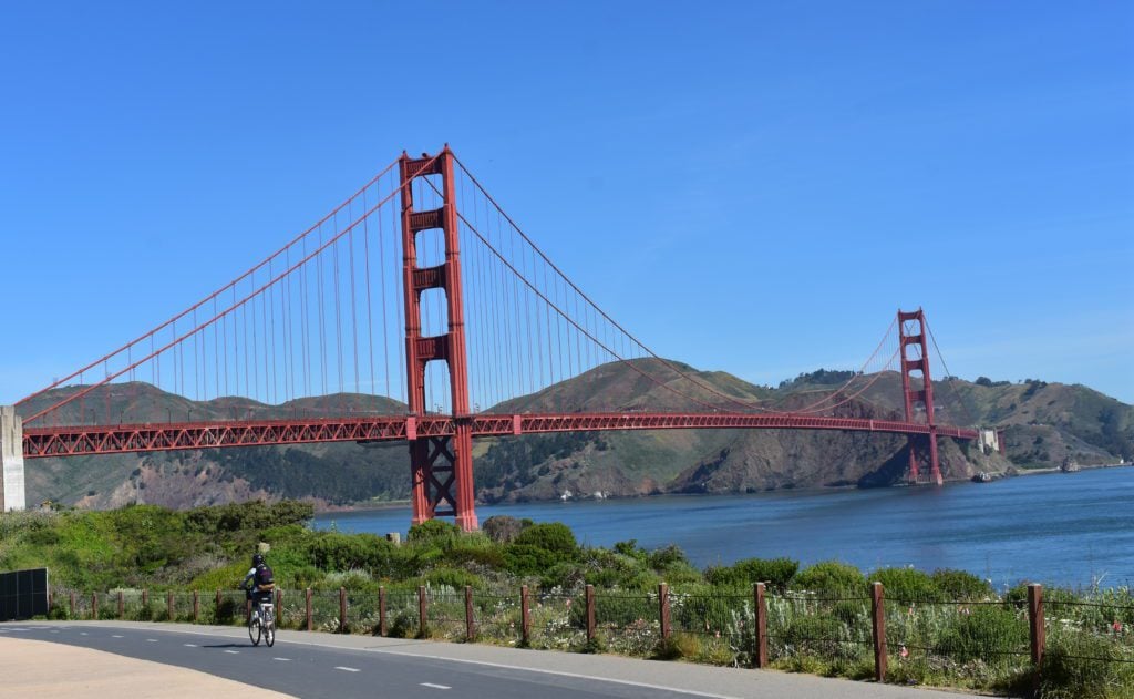 Golden Gate Bridge from the Presidio Park