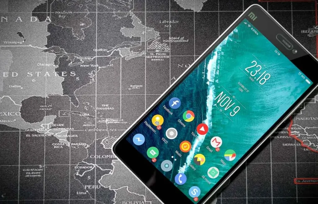 Smartphone with apps