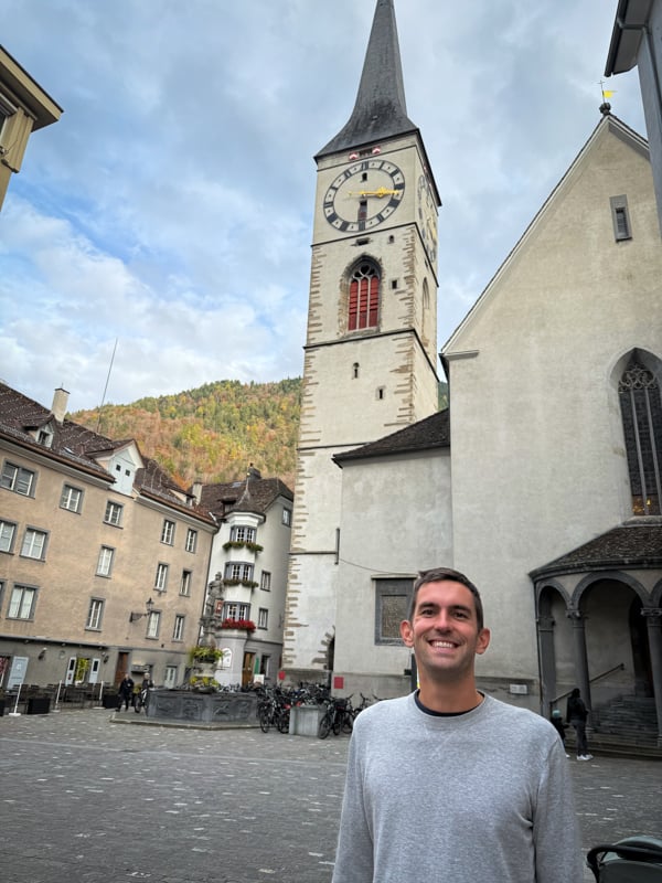 Me in front of the Reformierte Martinskirche