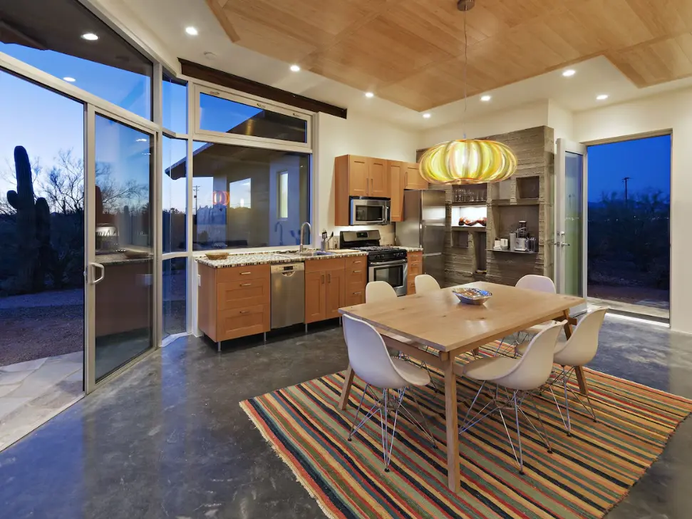 Dining and kitchen area