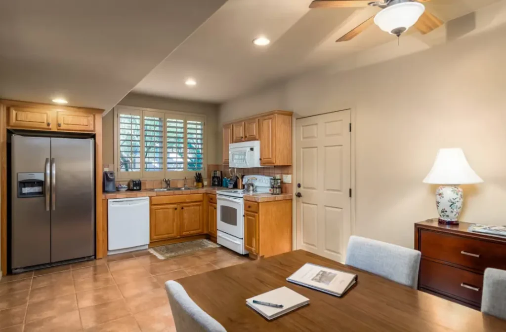 Kitchen and dining area