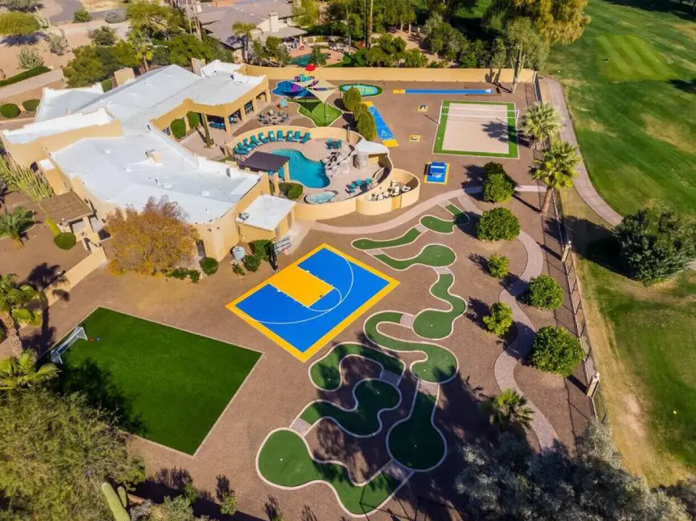 Aerial view of entire property