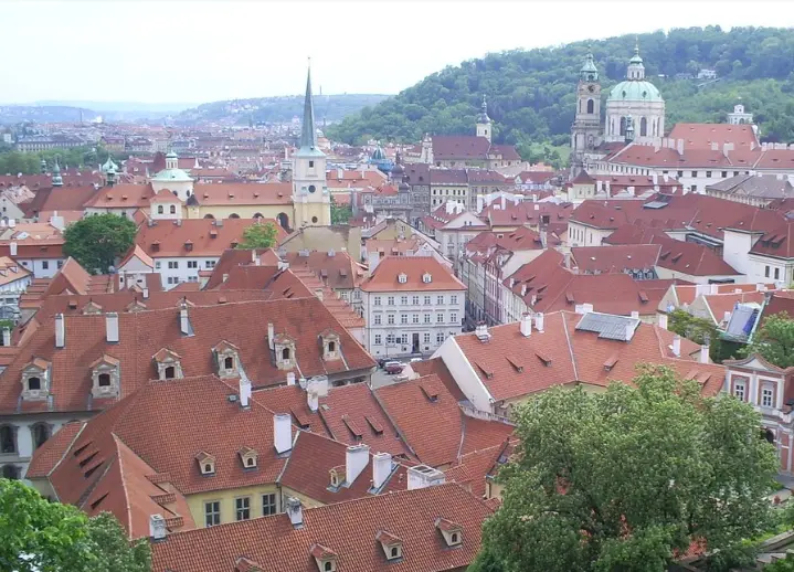 View of Prague's rooftops