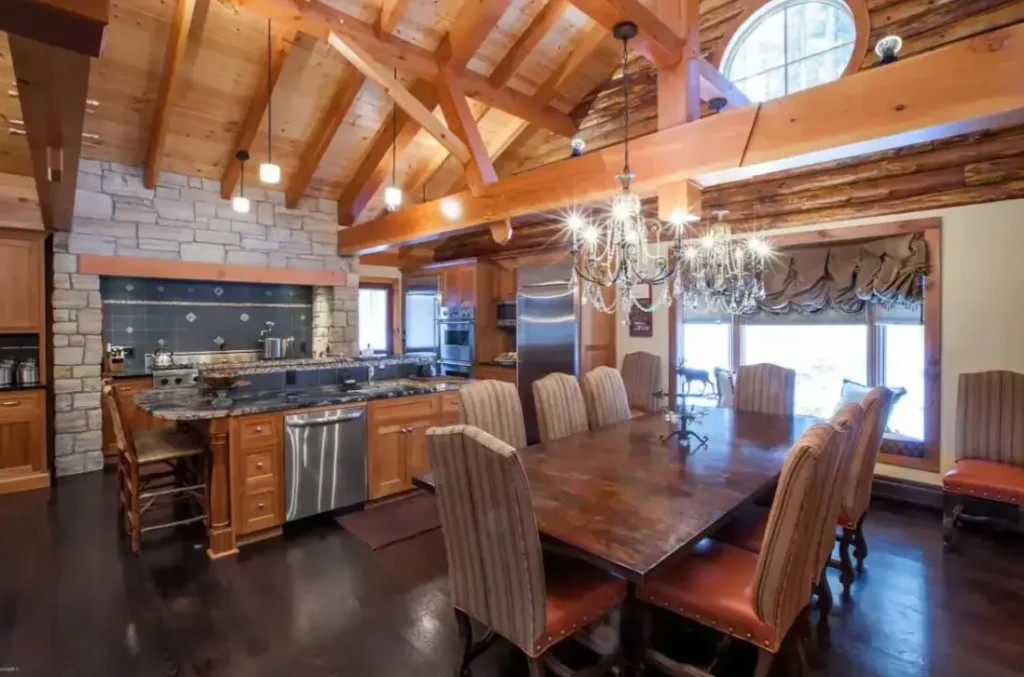 Dining and kitchen area