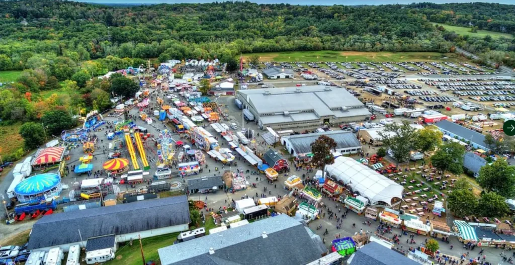 Aerial view of Topsfield Fair