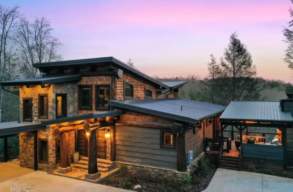 Front View at Sunset