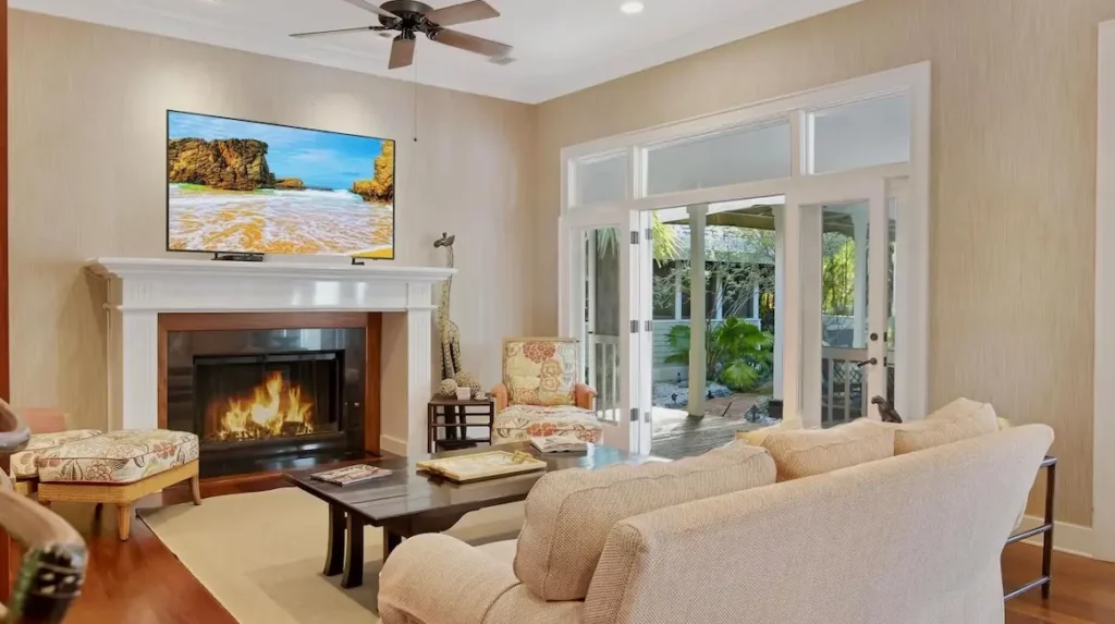 The indoor living area