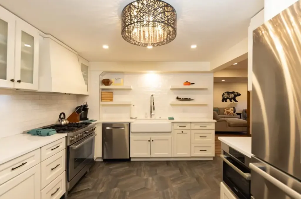 Clean kitchen area