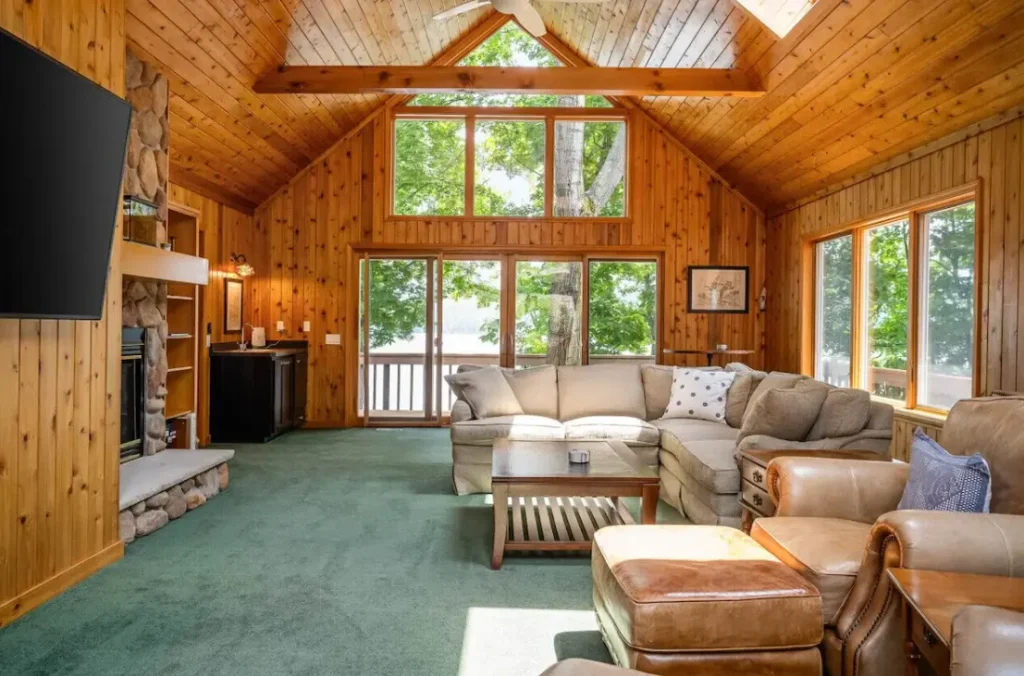 Great room with soaring ceilings