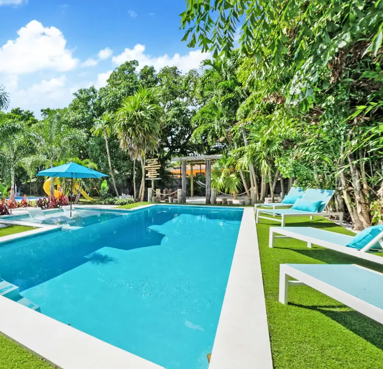 Relaxing pool area