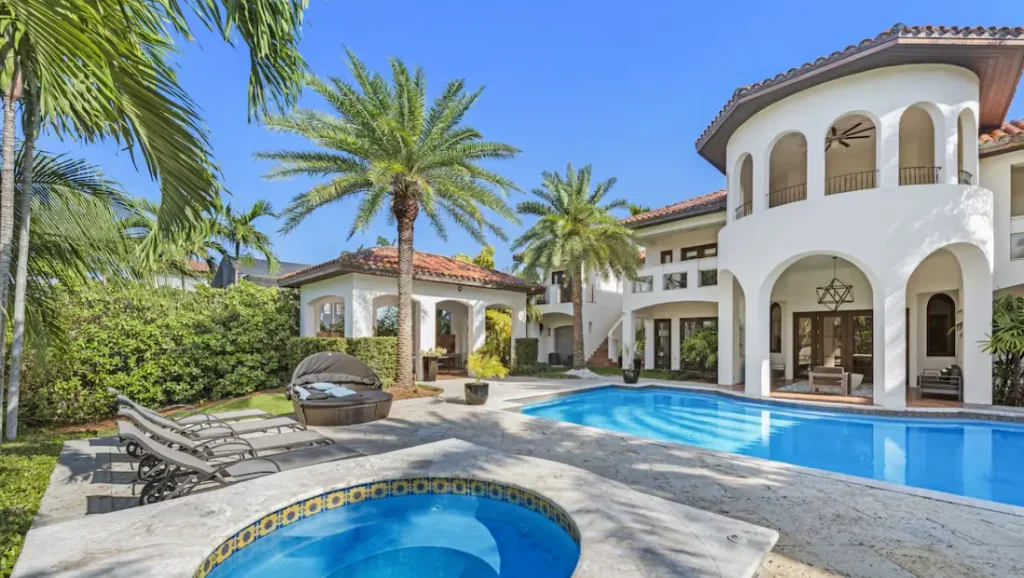 Exterior and pool area