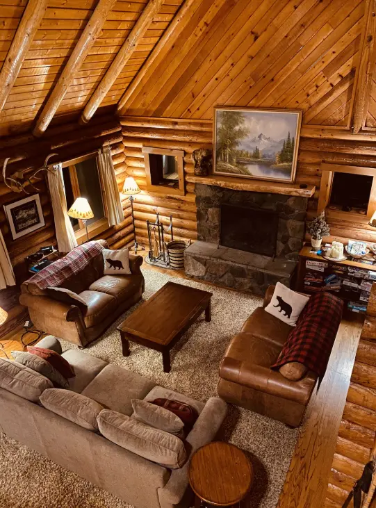 Living room as seen from loft