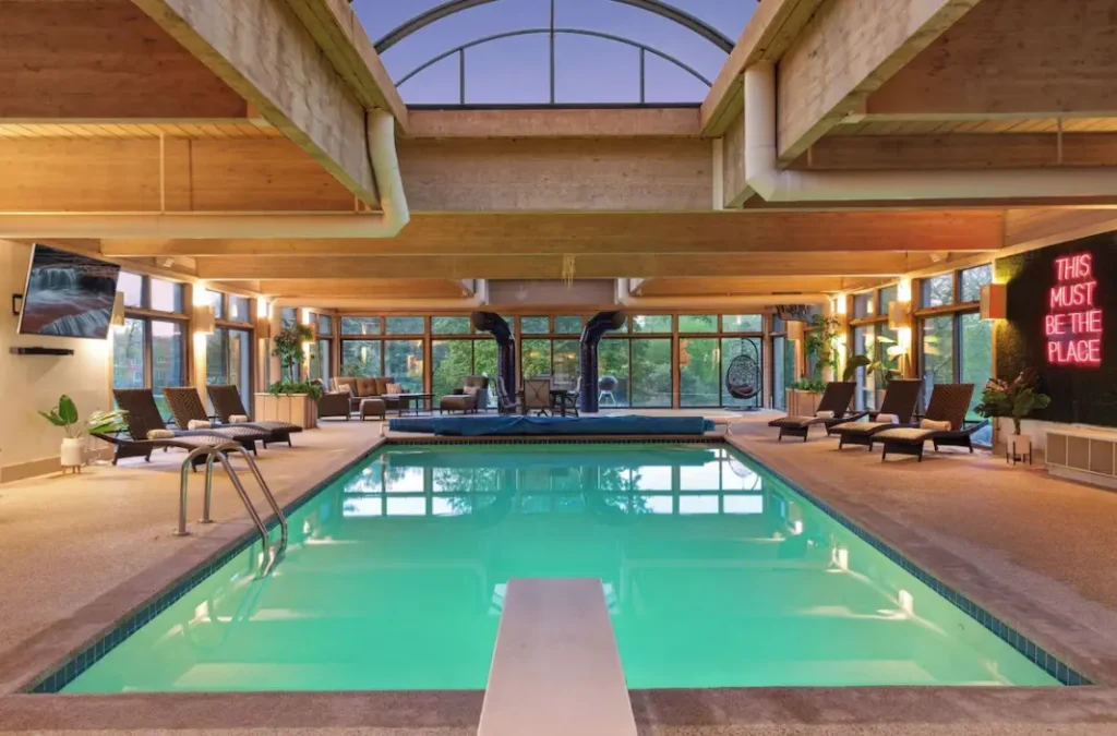 Expansive indoor pool