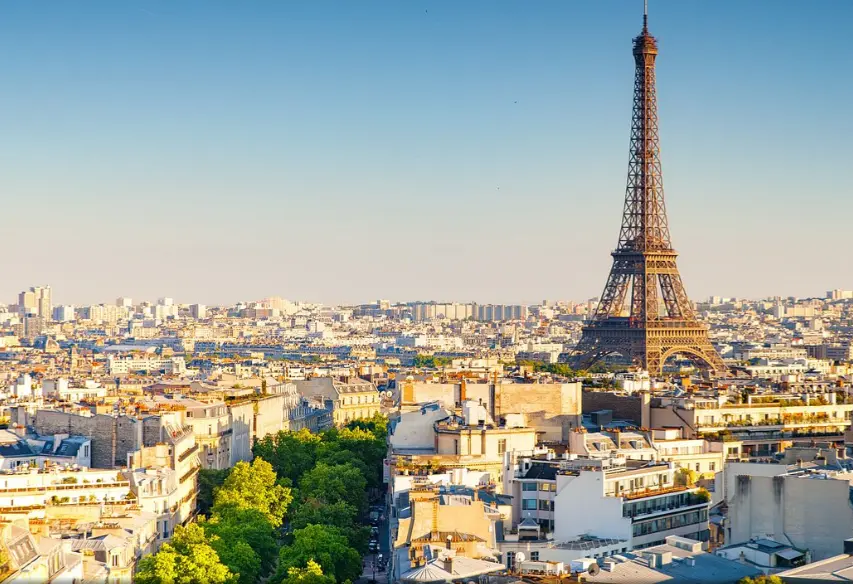 Eiffel Tower view from afar