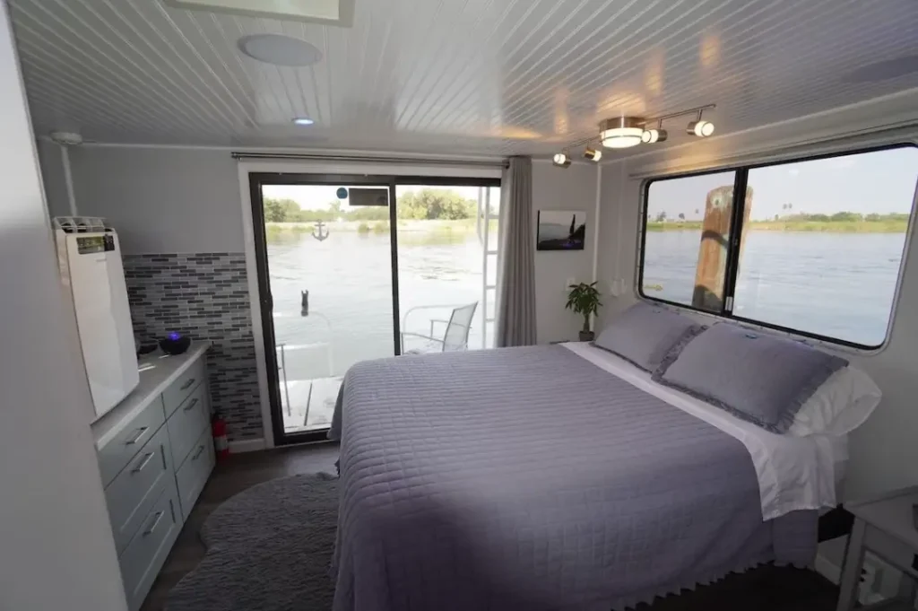 Bedroom with outside view