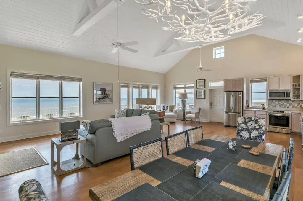 Living area with stunning views