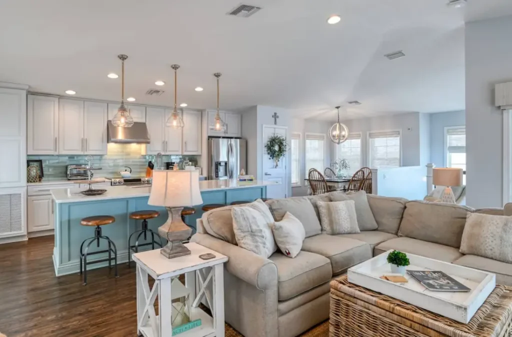 Clean and comfy living area