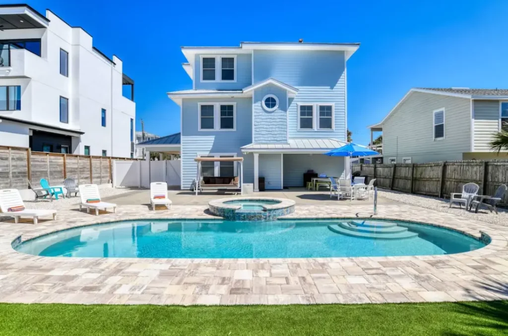 Exterior design with outdoor pool