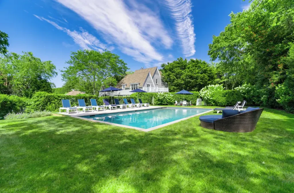 Exterior design with simming pool