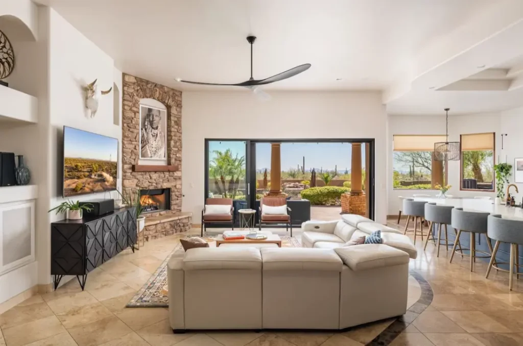 Tastefully designed interior with amazing views