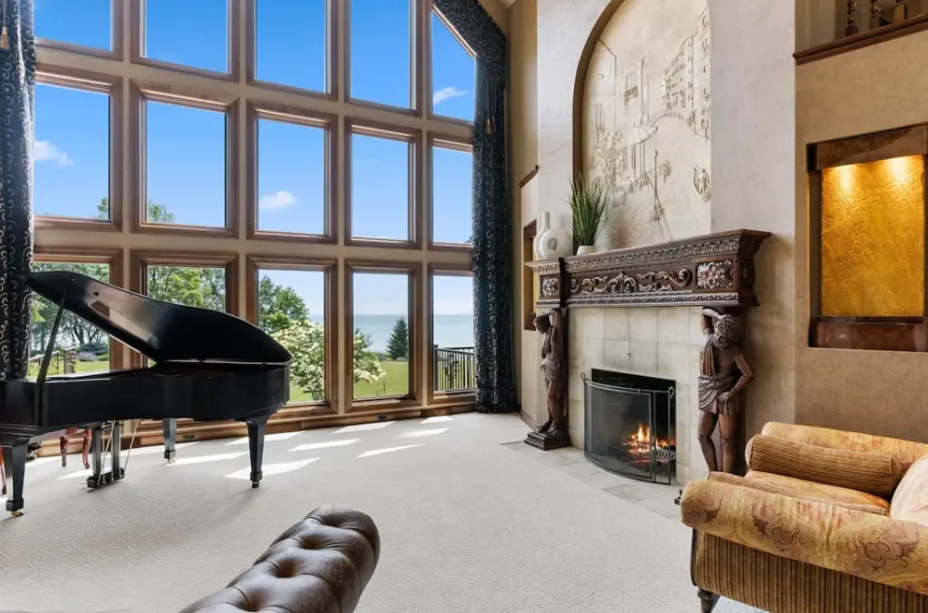 Interior design with stunning view