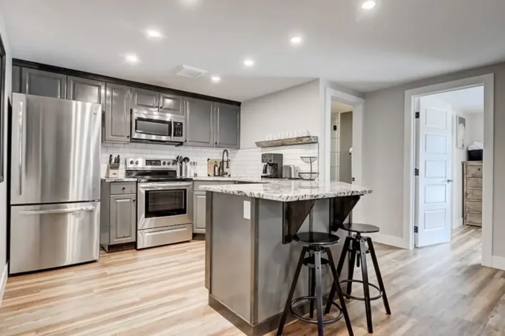 Spacious kitchen area
