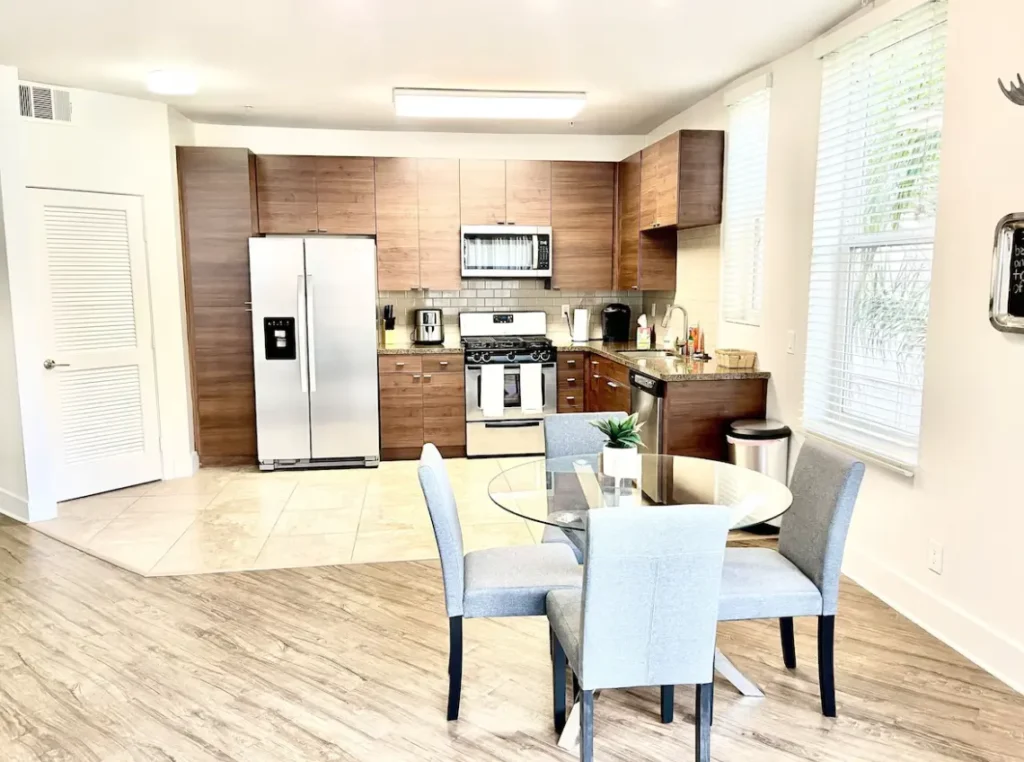 Kitchen and dining area