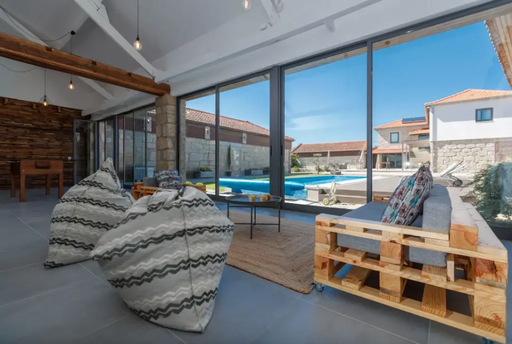 Interior with outdoor pool