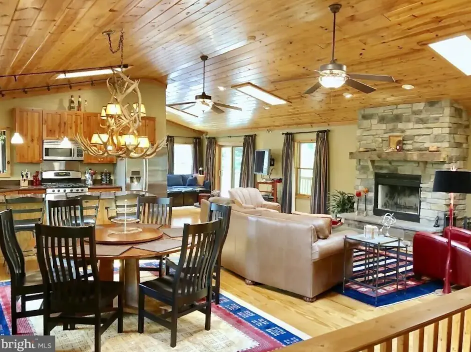 Interior design, including kitchen, dining and living area