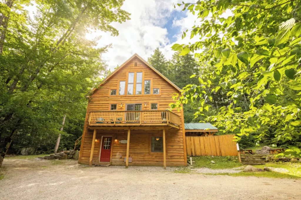 Front yard of the lake chalet