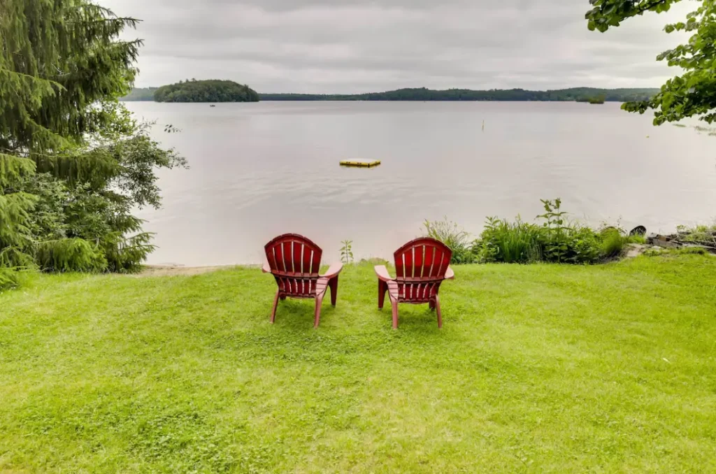 Backyard lake views