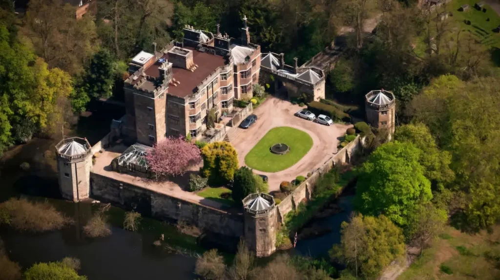 The Castle in its garden setting