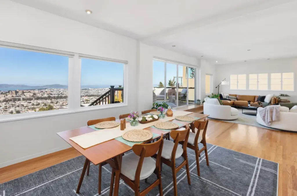 Dining area with stunning view