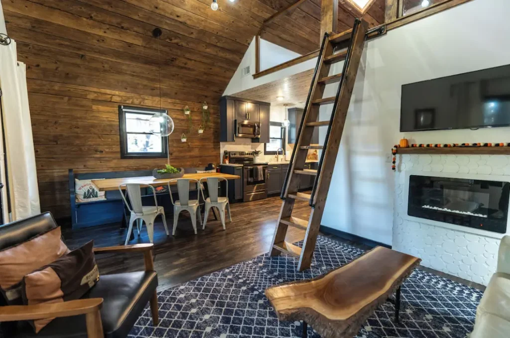 The Copper Cabin inside