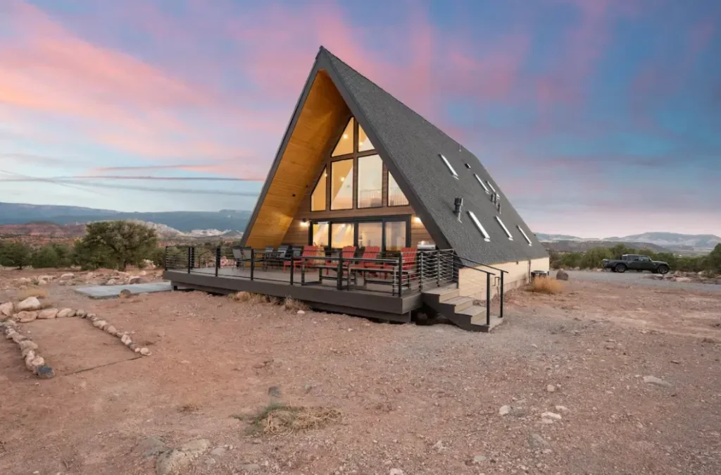 Back deck with Boulder Mountain in background
