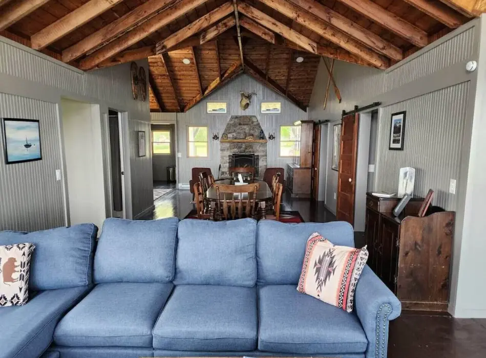 cozy living area with stunning views