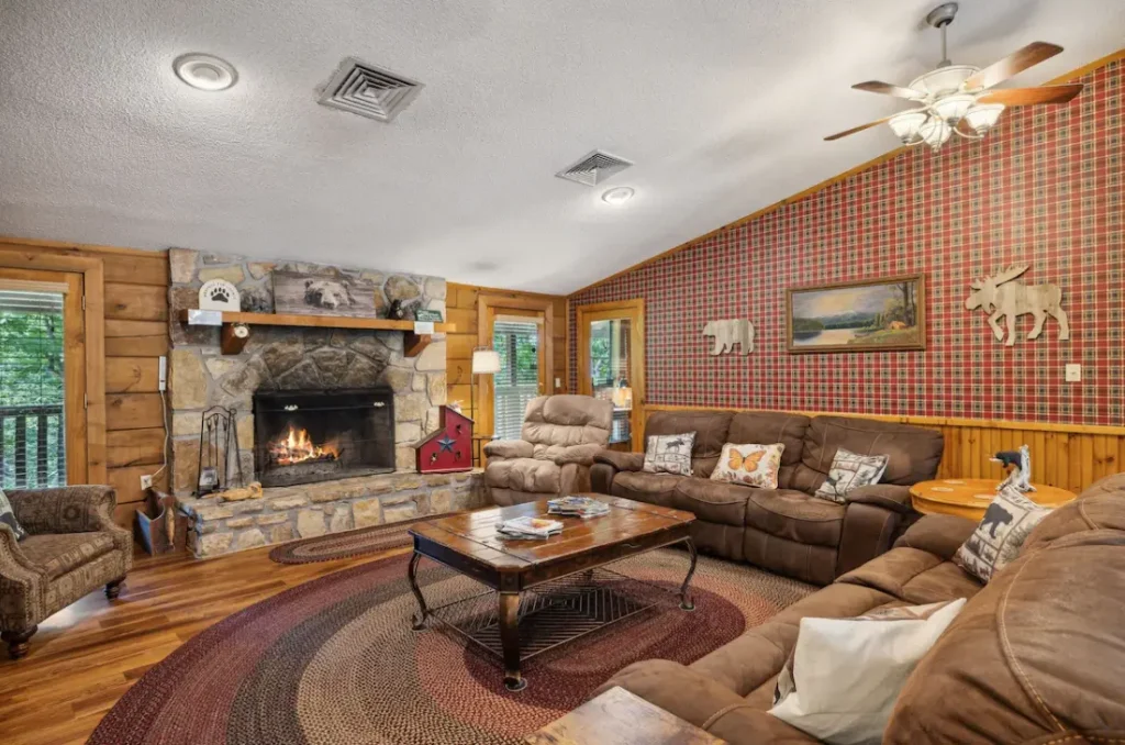 First floor Living Room with Fireplace