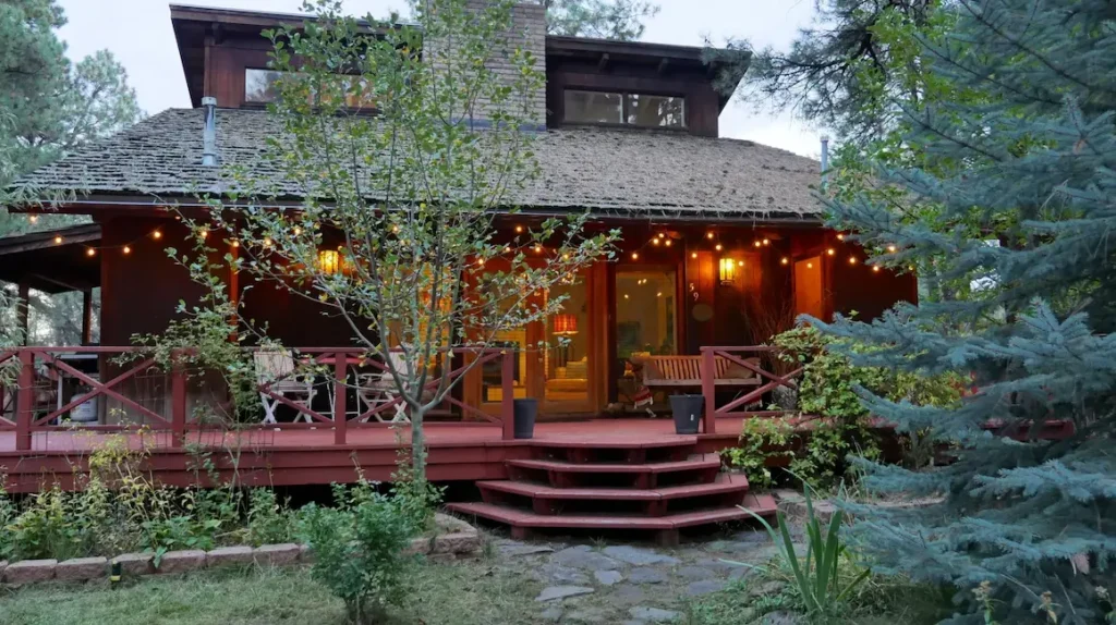 Cozy exterior design of the cabin