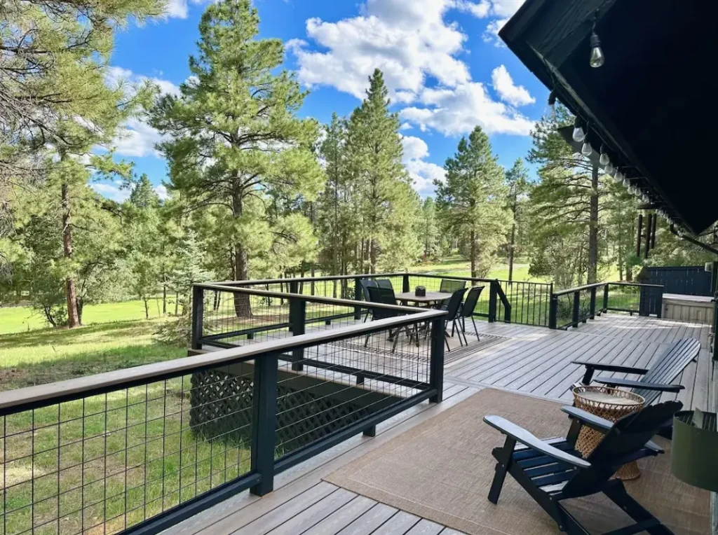 Outside dining with beautiful views