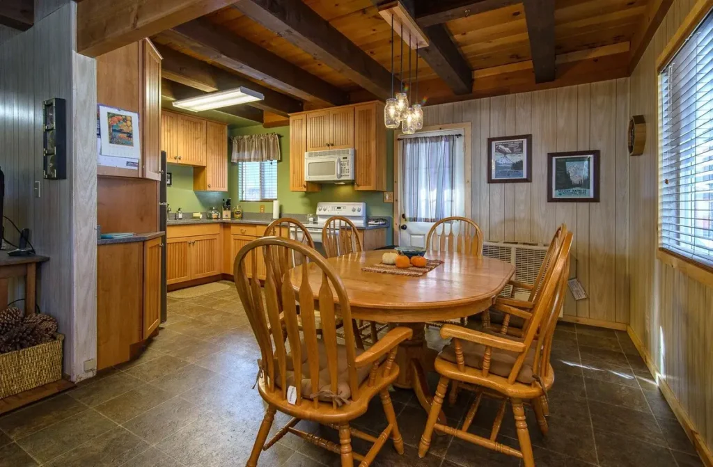 Open dining area with easy access to the kitchen and living room