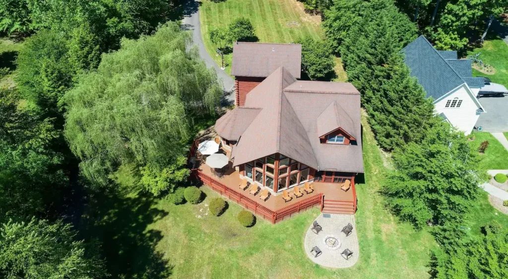 Property as seen from directly above the house