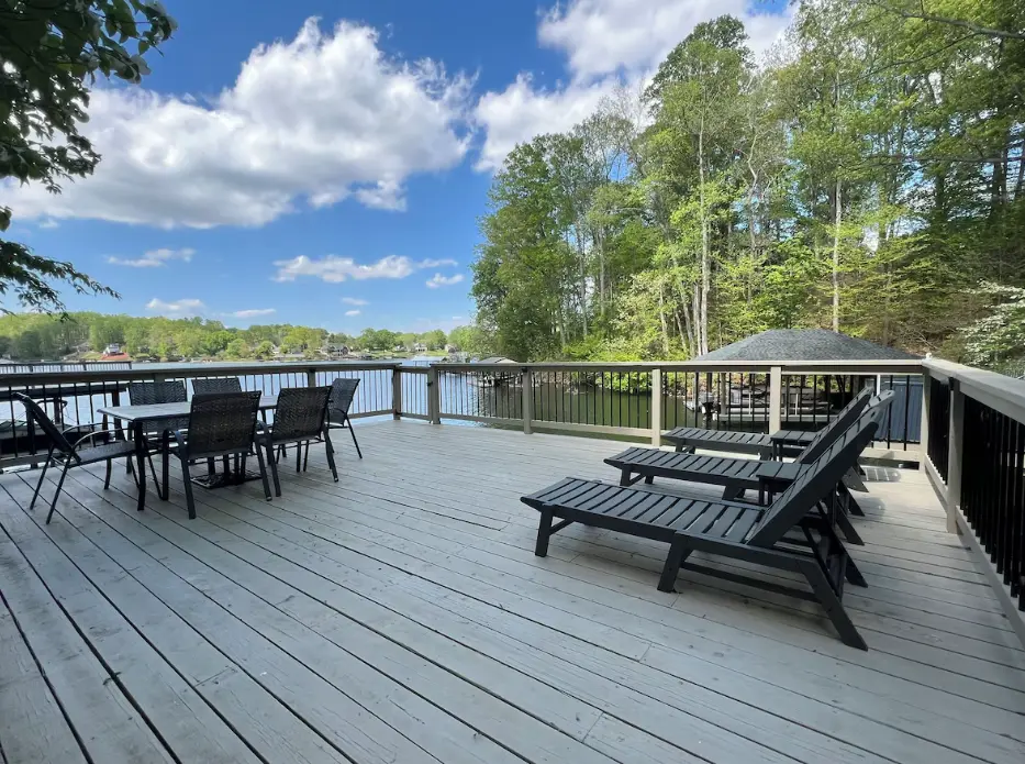 View of the lake from the sundeck