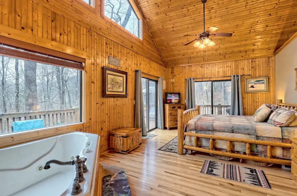 Interior design with outside view