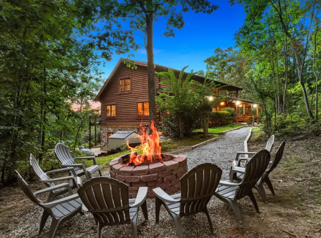 Exterior design with fire pit