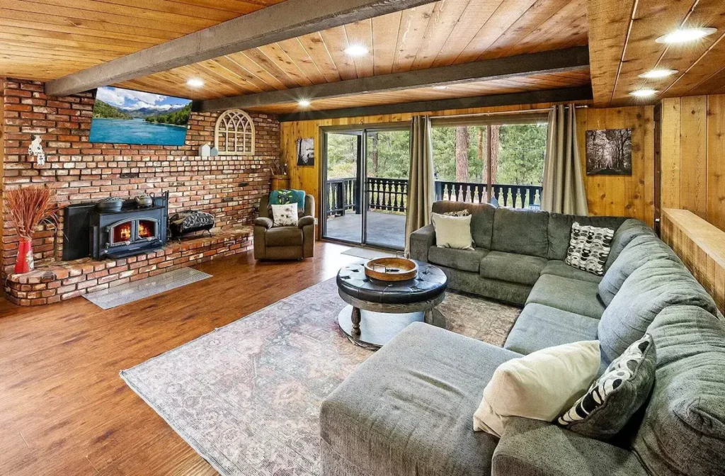 Open Living Area with Roku TV