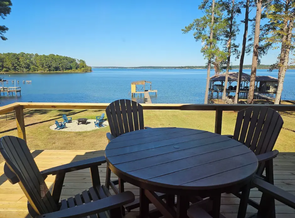 Waterfront lake house view