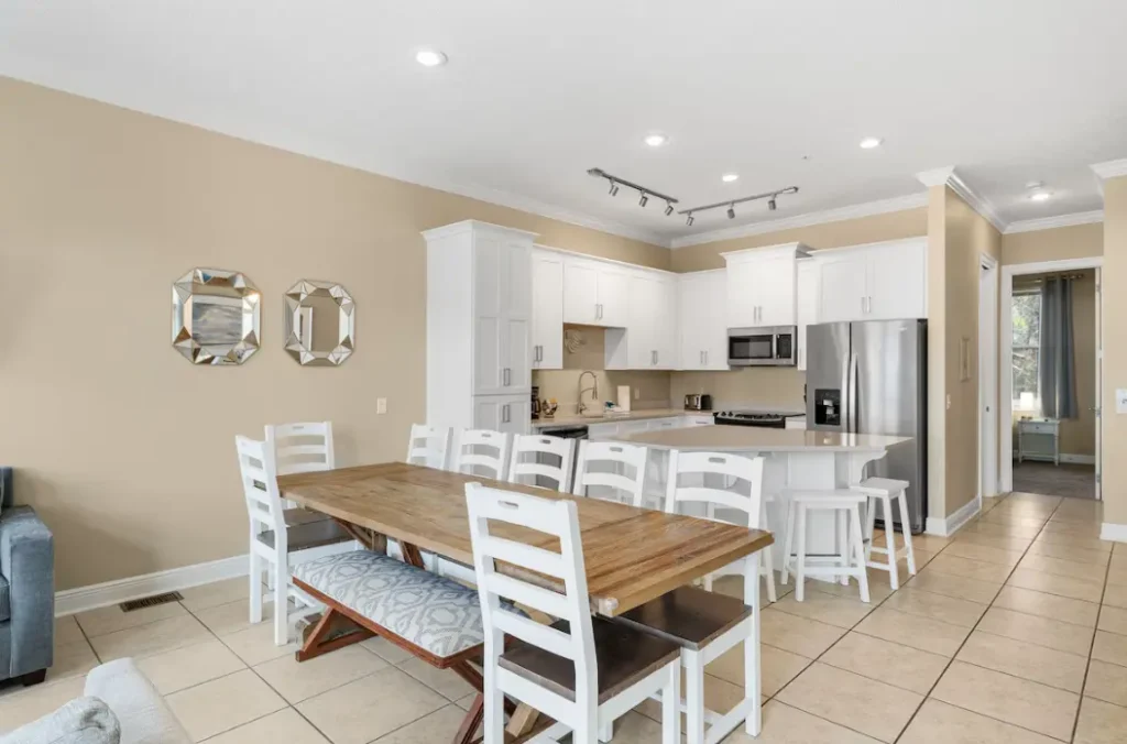 Dining and kitchen area