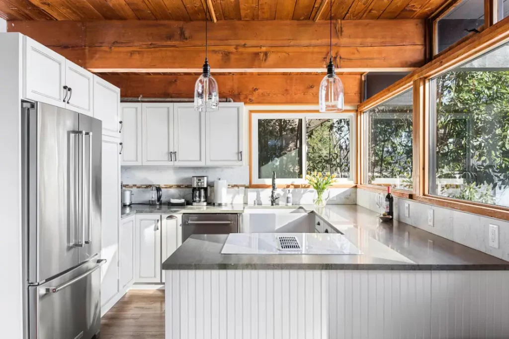 Remodeled kitchen with new appliances