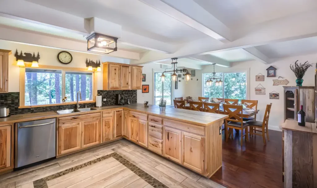 Large kitchen and Dining area
