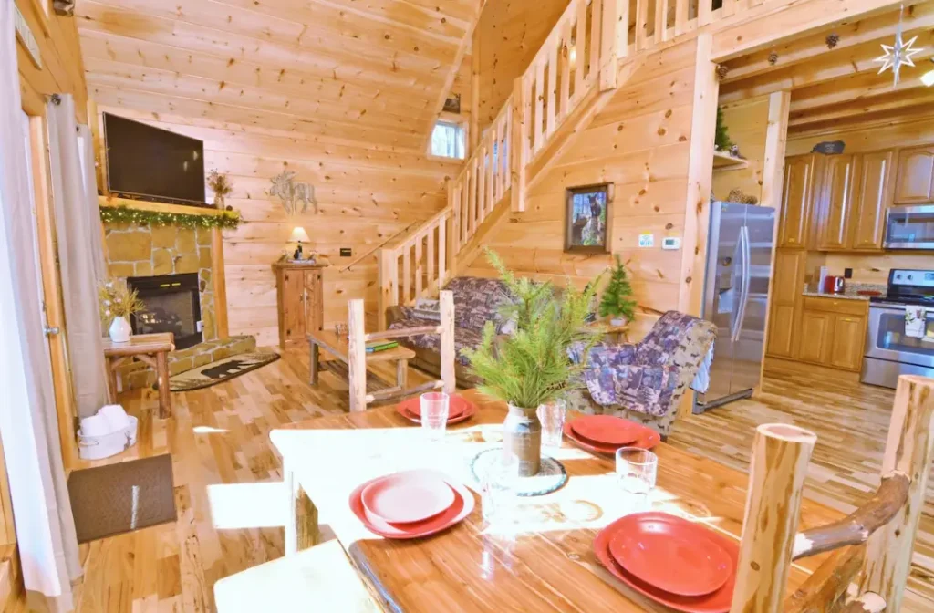 Open living/dining area